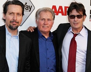 A picture of Ramon Estevez and Charlie Sheen with their father, Martin Sheen.